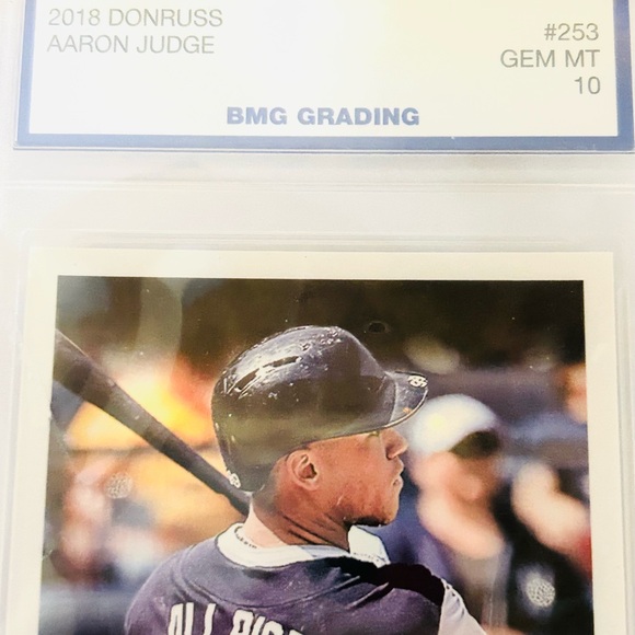 2018 AARON JUDGE FIRST YEAR DONRUSS CARD “ALL RISE / 99”!! PRO GRADED 10.!! MINT - Picture 1 of 4